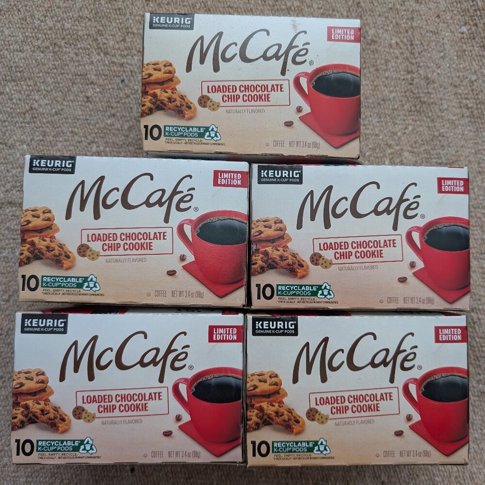 50 Keurig McCafe Loaded Chocolate Chip Cookie K Cup Coffee Pods w/Arabica beans